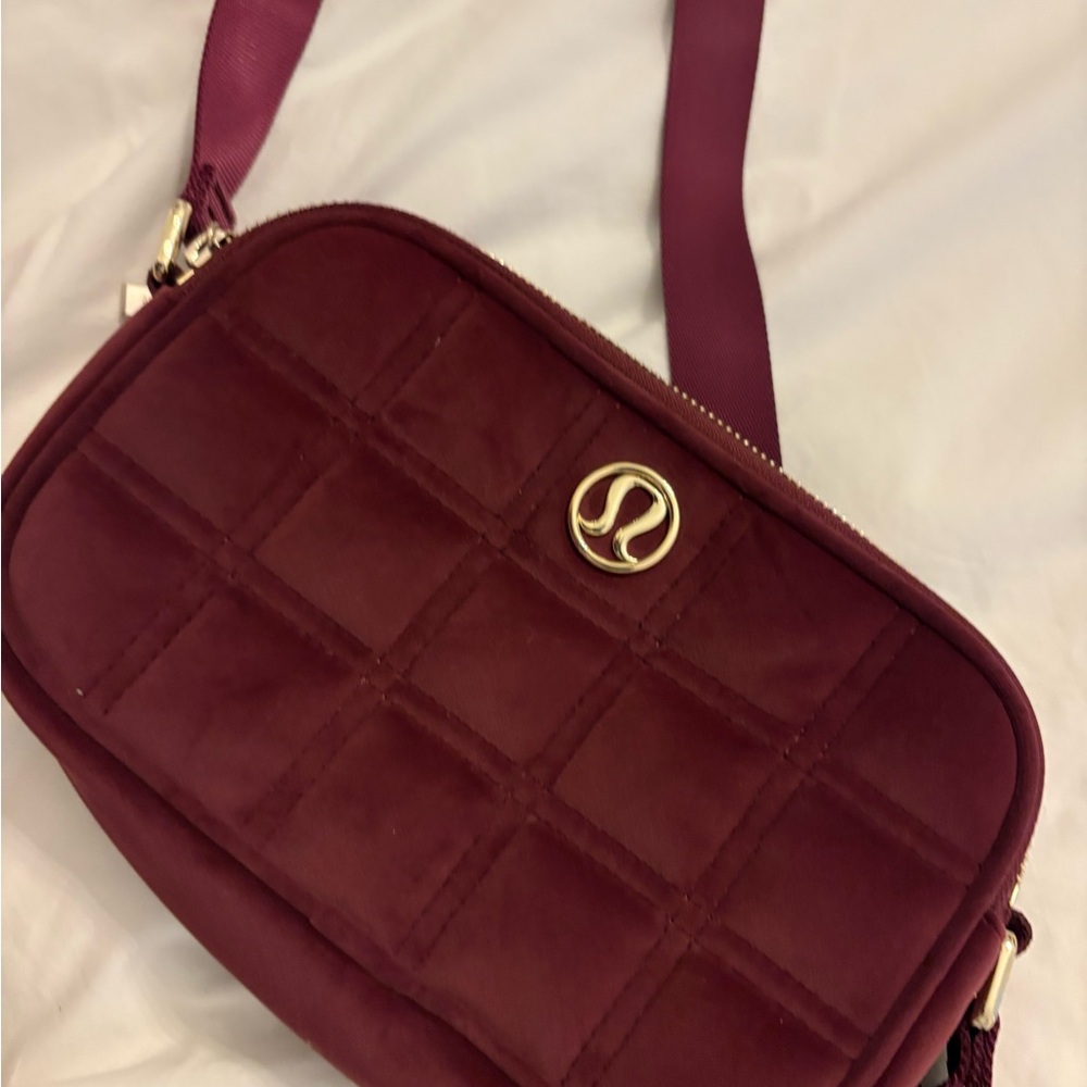 New Lululemon Athletica Deep Red Crossbody Bag